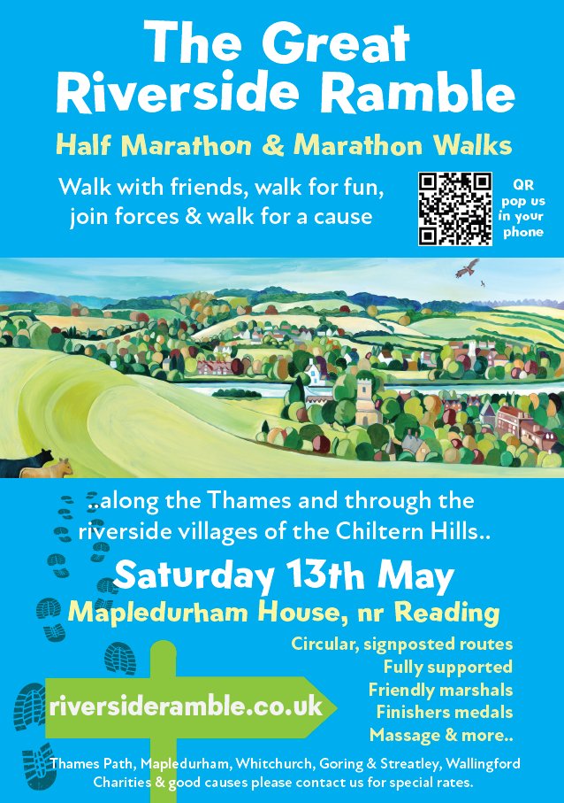 CALLING CROWTHORNE AND DISTRICT WALKERS!
Raise money for COATS by getting sponsored to take part in The "2023 Great Riverside Ramble"  Use the code COATS10 to get 10% discount on entry.  Get together with friends to get a free entry for every 5 booked using the code COATSFREE.