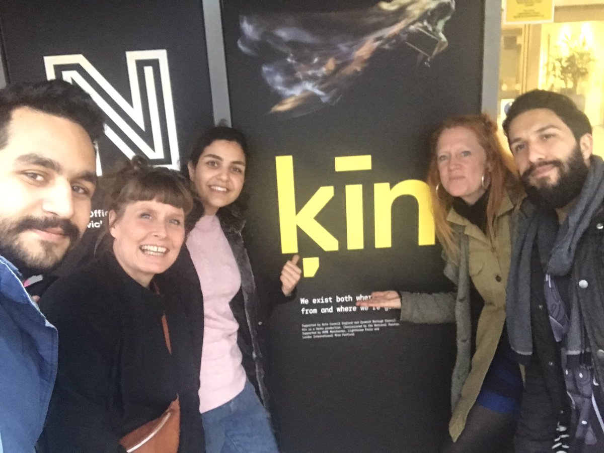 Caddy__T's tweet photo. Thank you @GeckoTheatre and @AmitLahavGecko we had a very special and moving experience seeing #Kin at @NorwichTheatre a chance to see many journeys and the motivations of movement and importantly hope and solidarity. Also meeting the cast at the end from all over the world🌍🌍 https://t.co/rIfxjDhcj4