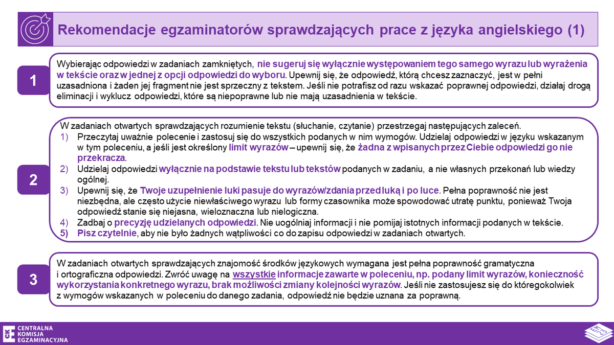 Sprawdzian Roczny Z Angielskiego Na Poprawe Oceny CKE on Twitter: "Wnioski dotyczące diagnozy #matura2023 z języka
