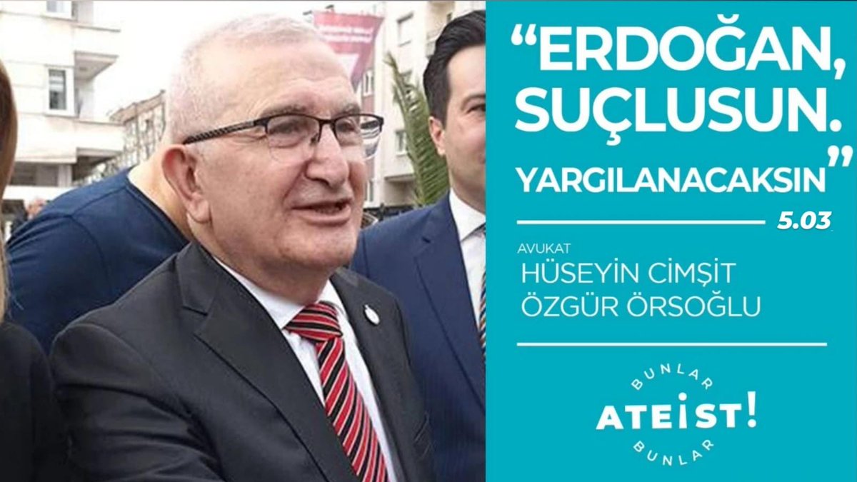 Ateizm Derneği (@ateizm_dernegi) on Twitter photo "Bunlar Ateist!"te bu akşam, Samsun Barosu avukatlarından <a href="/hcimsit/">Hüseyin Cimşit</a> ile birlikteyiz. Erdoğan ve bakanlara bulunduğu suç duyurusu, yaşanan deprem felaketi ve ülkenin son durumunu değerlendirdiğimiz bu yayını sunucularımızdan Özgür Örsoğlu sunuyor.
youtu.be/IC2A6hEEjhs "Bunlar Ateist!"te bu akşam, Samsun Barosu avukatlarından <a href="/hcimsit/">Hüseyin Cimşit</a> ile birlikteyiz. Erdoğan ve bakanlara bulunduğu suç duyurusu, yaşanan deprem felaketi ve ülkenin son durumunu değerlendirdiğimiz bu yayını sunucularımızdan Özgür Örsoğlu sunuyor.
youtu.be/IC2A6hEEjhs