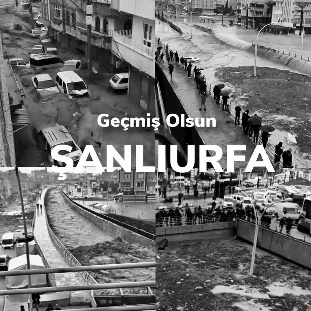 #AsrınFelaketi üzerine #Şanlıurfa’mız da tarihinin en büyük Sağanak yağışı sebebiyle sel felaketi meydana gelmiştir. Selden etkilenen tüm vatandaşlarımıza geçmiş olsun.