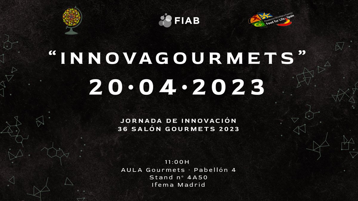 🇪🇸
La 36 Edición del Salón Gourmets presentará la primera edición de #Innovagourmets. Esta jornada está organizada por la <a href="/esFIAB/">FIAB</a>, el <a href="/GrupoGourmets/">Grupo Gourmets</a> y <a href="/Food4LifeSPAIN/">Food for Life-Spain</a>, con la colaboración de <a href="/CDTI_innovacion/">@CDTI_innovacion</a> e <a href="/ICEX_/">ICEX</a>.

🔗bit.ly/3JlKCJQ