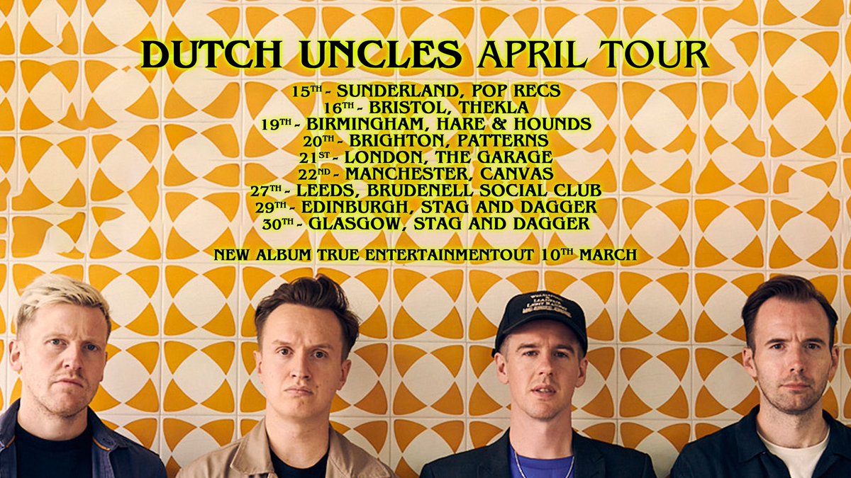 dutchuncles's tweet photo. In exactly one month we will be kicking off our UK tour in Sunderland! Last time we toured we were spritely twenty-somethings and now we’re thundering into our mid-thirties, so it will be interesting to see what state we’re in come the last show in Glasgow 👴🏻 https://t.co/mlxlbTyGT1
