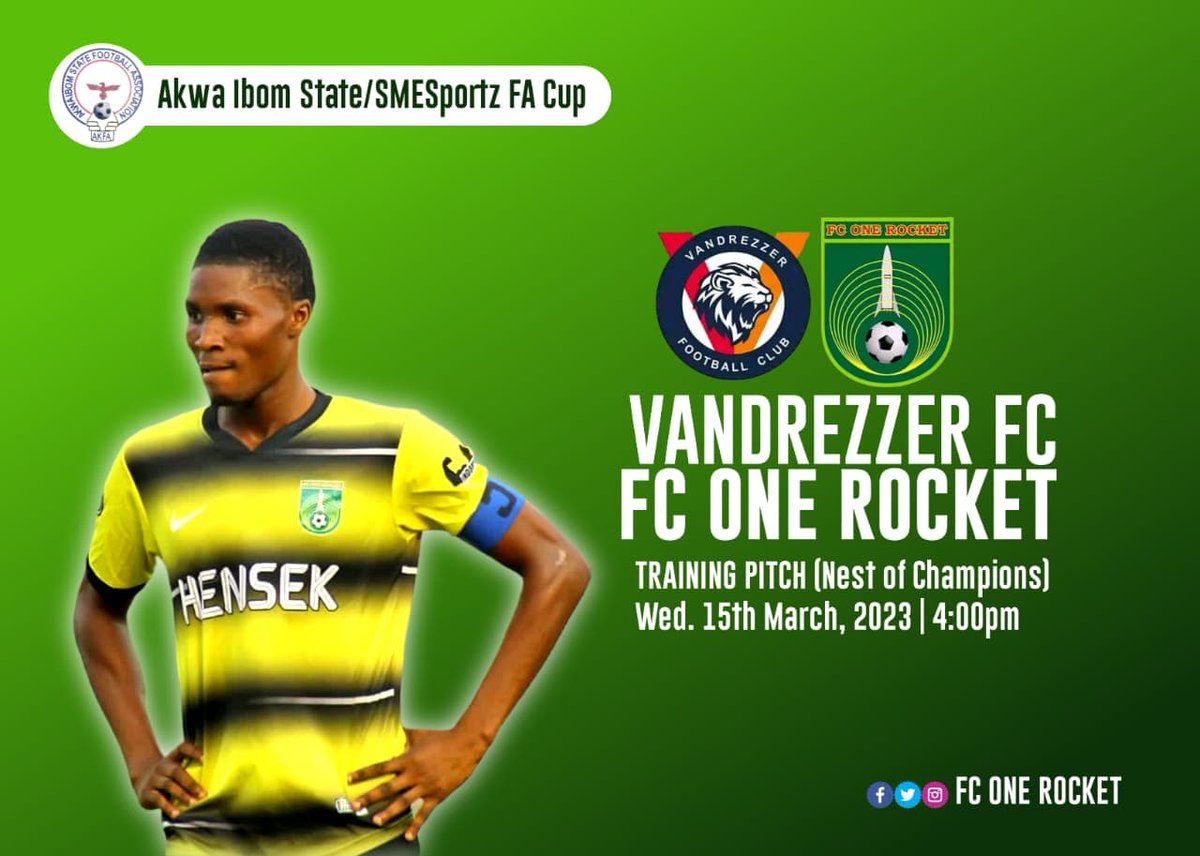FCONE_Rocket's tweet image. 📌M A T C H D A Y 🔥 🆚@vandrezzerfc_

⏱️4:00pm

🚀 Aiming for a spot in the final of the @akwaibomstatefa cup✅

#LetsGoRockets