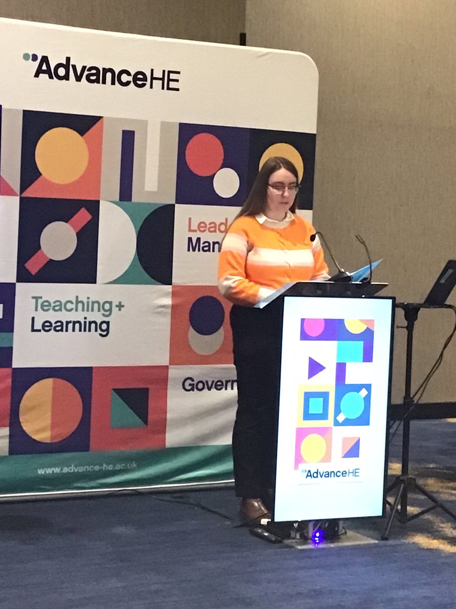 Amazing to be at the AdvanceHE conference listening to the keynote Laura Curran, Welfare and Liberation Officer, Uni of Durham speak about the power of students to progress EDI #EDIConf23 <a href="/UCIL_UoM/">UoM UCIL</a>