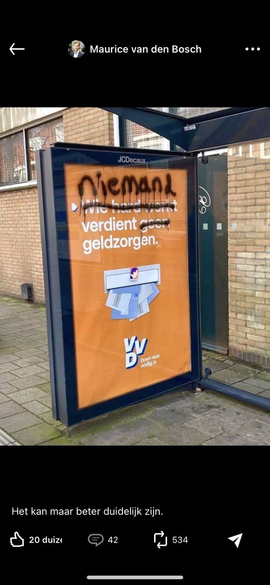 john_kopp's tweet photo. Raar dat deze slogan niet gezien wordt als bepaalde groepen in de samenleving veroordelen #vvd #rutte https://t.co/OGcEn9Nw8s