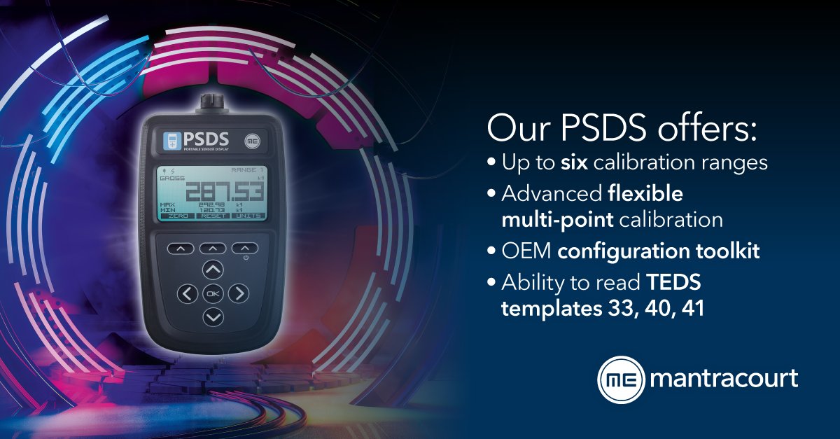mantracourt's tweet image. If you’re looking for a portable transducer readout for load, force, pressure and other strain bridge sensors, then our PSDS is what you need. 

It allows you to visualise data, with a measurement rate of up to 2,400 samples per second.

Check it out here bit.ly/3WAcPBB