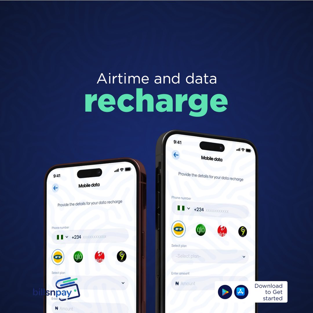 BillsnPayNg's tweet photo. Don’t stress.
Perform all bill payment transactions on the BillsnPay App.

Send money, recharge, pay for subscriptions anytime.

Enjoy the easy life, get started today.

#BillsnPay #PaymentSolutions #Ecommerce #Fintech #Business #Digitalpayments https://t.co/AWynKE9cgd