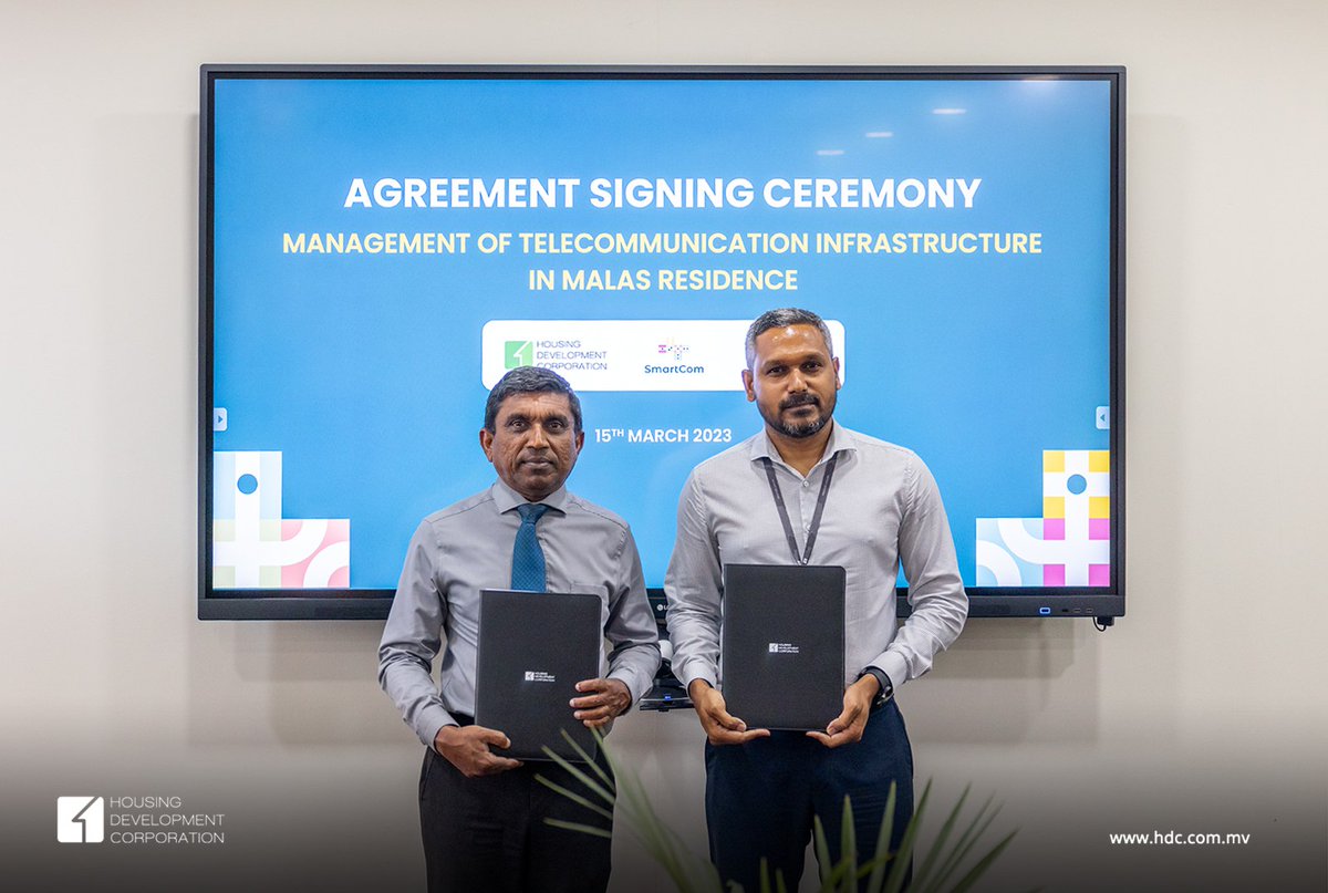 SmartCommv's tweet image. As a part of our commitment to standardizing telecommunication infrastructure in Hulhumalé, we are proud to announce our partnership with MWSC, to manage telecommunication services in Malas Residence.
@MWSC_Official 
#enablingconnectedcommunities #smartcities