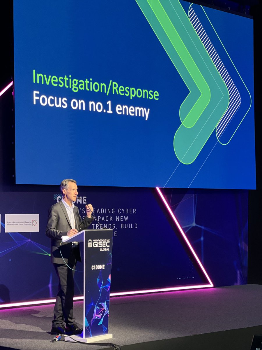 ciscomiddleeast's tweet photo. Earlier today at Critical Infrastructure Dome - an insightful session by #Cisco's CISO Advisory Director, Eric Vedel, on Best Practices for safeguarding Revenue-Generating Operations!
#weareciscosecure #GISECGlobal #GISEC https://t.co/Z4JXJrnHc3