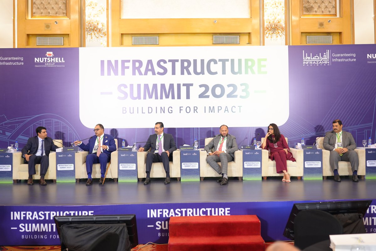 NutshellGroup's tweet photo. Highlights from the #InfrastructureSummit2023 – #BuildingforImpact held in Karachi on Tuesday, March 14, 2023. Industry leaders & experts came together to discuss Pakistan’s current #infrastructuredevelopment scenario and present a way forward.
(1/2) https://t.co/dhqKzsptT6