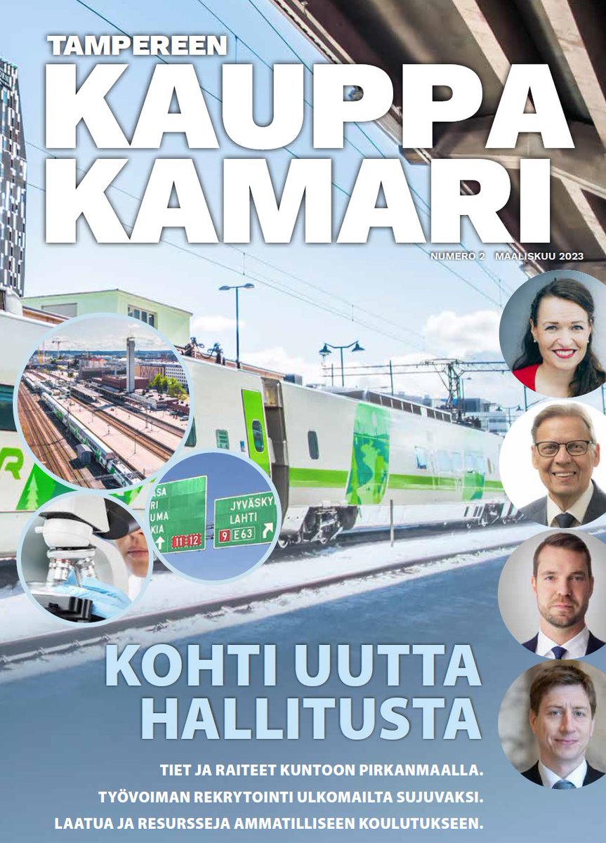 Maaliskuun <a href="/k2tre/">Tampereen kauppakamari ⚙️</a> -lehti ulos ensi viikolla! Lehdessä teemana mm #koulutus #työvoima #kansainvälistyminen
Pääkirjoitus <a href="/haatape/">Peer Haataja</a> 
Kolumnit <a href="/MattiApunen/">Matti Apunen</a> @MattiMorttinen <a href="/KujalaTapio/">Tapio Kujala</a> <a href="/ViljaLaaksonen/">Vilja Laaksonen</a> 
#vaalit <a href="/IkonenAK/">Anna-Kaisa Ikonen</a> <a href="/LauriLyly/">Lauri Lyly</a> <a href="/JouniOvaska/">Jouni Ovaska</a> <a href="/SakariPuisto/">Sakari Puisto</a> 
#vaiksu #päärata
