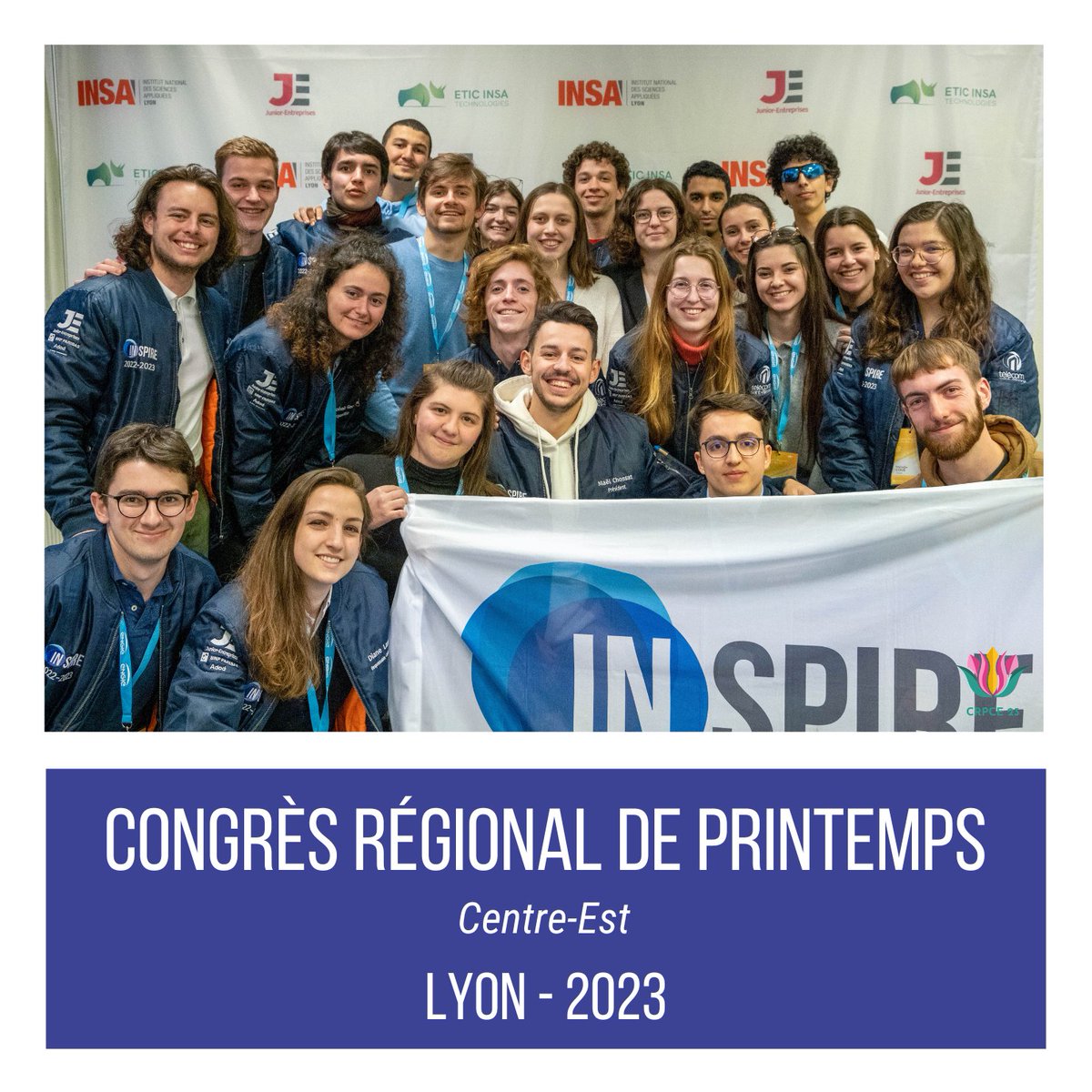 Inspire_Telecom's tweet photo. Le week-end du 04 mars, Inspire était au Congrès Régional de Printemps de Lyon 💙
Pour l'occasion, nous sommes venus en nombre pour rencontrer les autres JE, profiter des formations en entreprenariat et dispenser nos propres formations. 
Merci @etic_insa et la @cnje 🔥 https://t.co/J7a8APeRsm