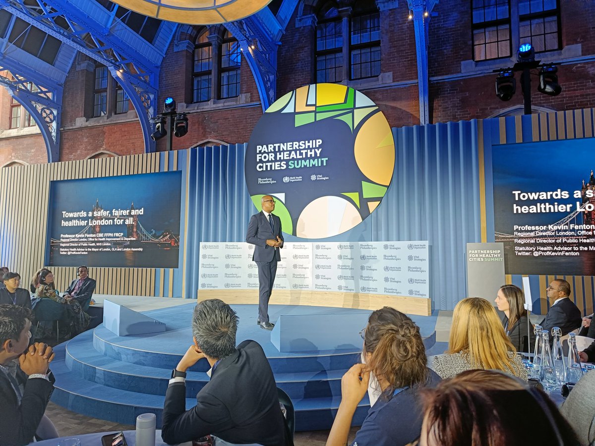 .@ProfKevinFenton talks about delivering equity in public health by doing things differently to resource and finance programmet help drive down childhood #obesity at #cities4health Summit in London w/@MayorofLondon @WHO @BloombergDotOrg @VitalStrat
