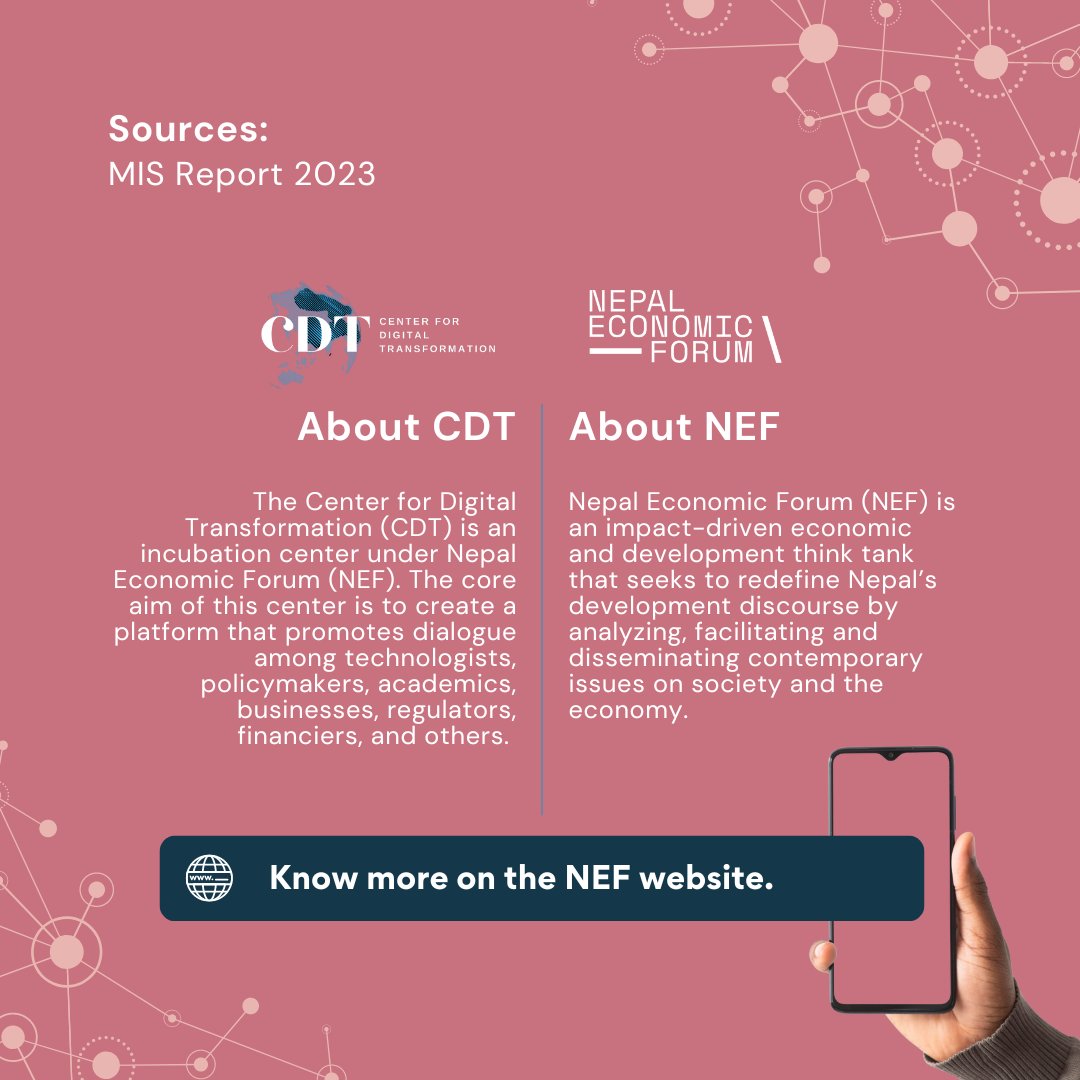 CDT_NEF's tweet photo. The Nepal Telecom Authority (NTA) published a report in February 2023 titled, Management Information System (MIS) Report. The report discusses #information system, #internet service provider, #telecommunication, NTA activities including recommendation from NTA and more.
@NEFNepal https://t.co/ZcfdkTn3NK