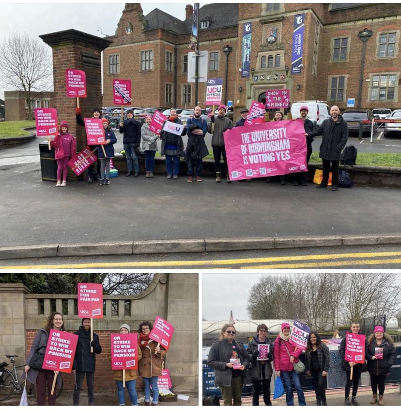BirminghamUCU's tweet image. Picket lines @BirminghamUCU have been assembled all morning, giving younger humans an education in real time democracy #EducationNeverStops #ucuRISING #StudentSolidarity #FourFights @ucu @WestMidsUCU @illdoitanyway @bcu_ucu @AstonUCU @TUCBham @SolidarityUob