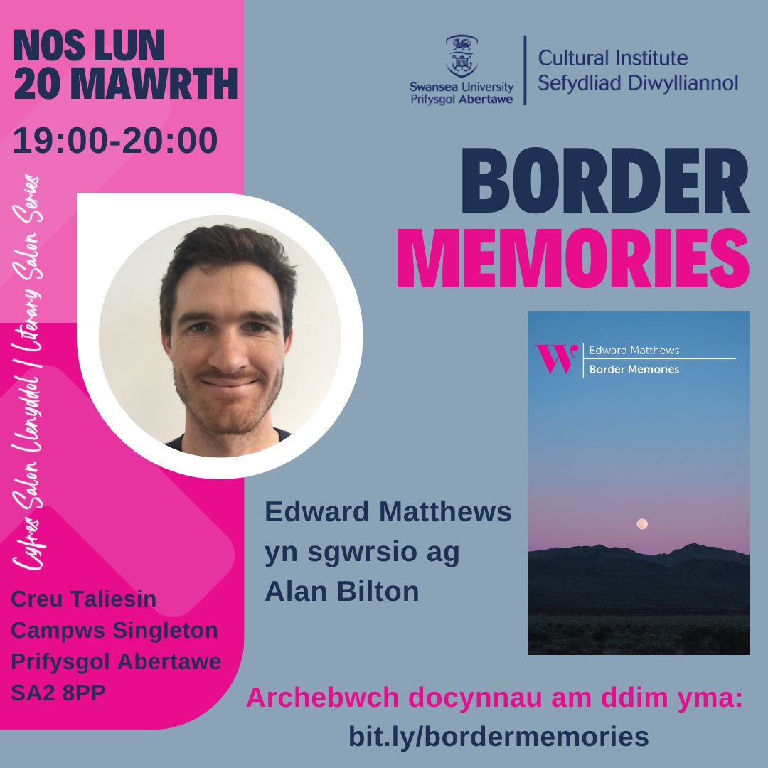 Monday can't come soon enough as we look forward to welcoming author @eddiematthews22 all the way from San Diego 🇺🇸 Returning to @SwanseaUni after completing his PhD in Creative Writing in 2020, Eddie will be talking all things 'Border Memories'. bit.ly/bordermemories