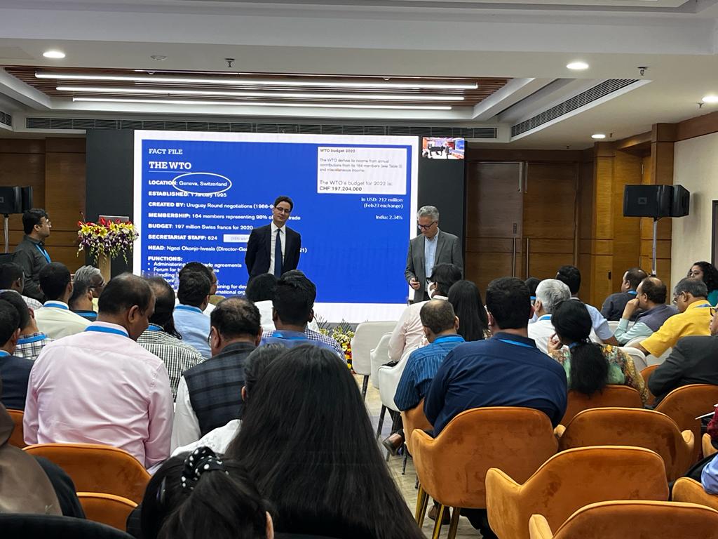 CWS_iift's tweet image. Mr. Erik Wijkström (Head,TBT Section WTO) &amp;amp; Mr. Mateo Ferrero (Counsellor Trade and Environment Div. WTO) provided an introduction to WTO and explained the increasing importance of regulations &amp;amp; standards in today's multilateral trading system.
#WTOTBTNationalWorkshop #Day3 #CRIT