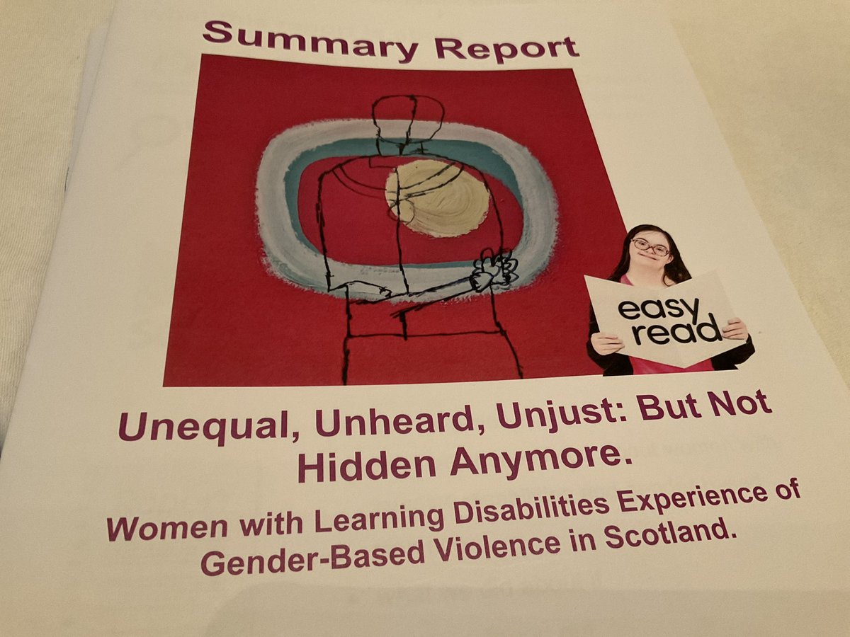#NotHiddenAnymore @msakrit congratulates @SCLDNews on the launch of this landmark research on women with learning disabilities experience of #genderbasedviolence in Scotland