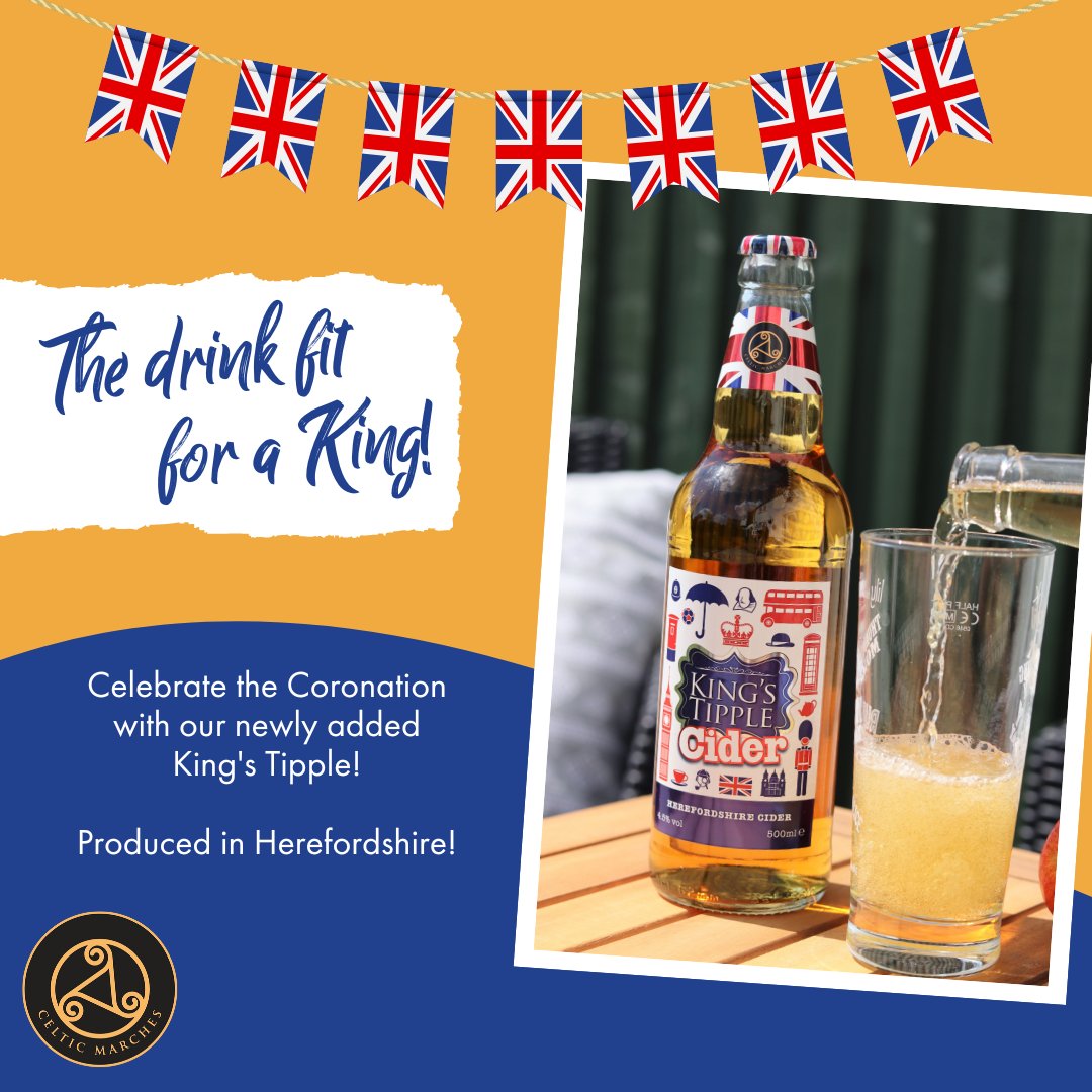 The perfect choice for your Coronation parties, picnics and events! 👑 Bursting with our fresh pressed traditional Herefordshire cider apples 🍎 Available in 500ml bottles and 20L bag-in-box - grab yours now!