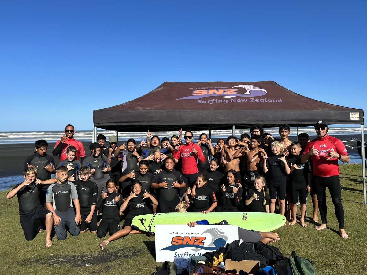 A great day recently, teaching these “Wave Warriors” how to surf with <a href="/SurfingNZ/">Surfing New Zealand</a> 
🌊🤙🏽