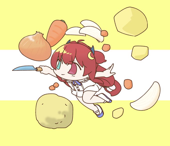 ロアちゃんの野菜切りロアちゃん最近料理してる?ロアちゃんカレーの販売今でもおいらは待ってるTwitterで見せてくれたの見た時絶対美味しいねと確信したからねロアちゃんに美味しいカレーを〜 #ロアート 