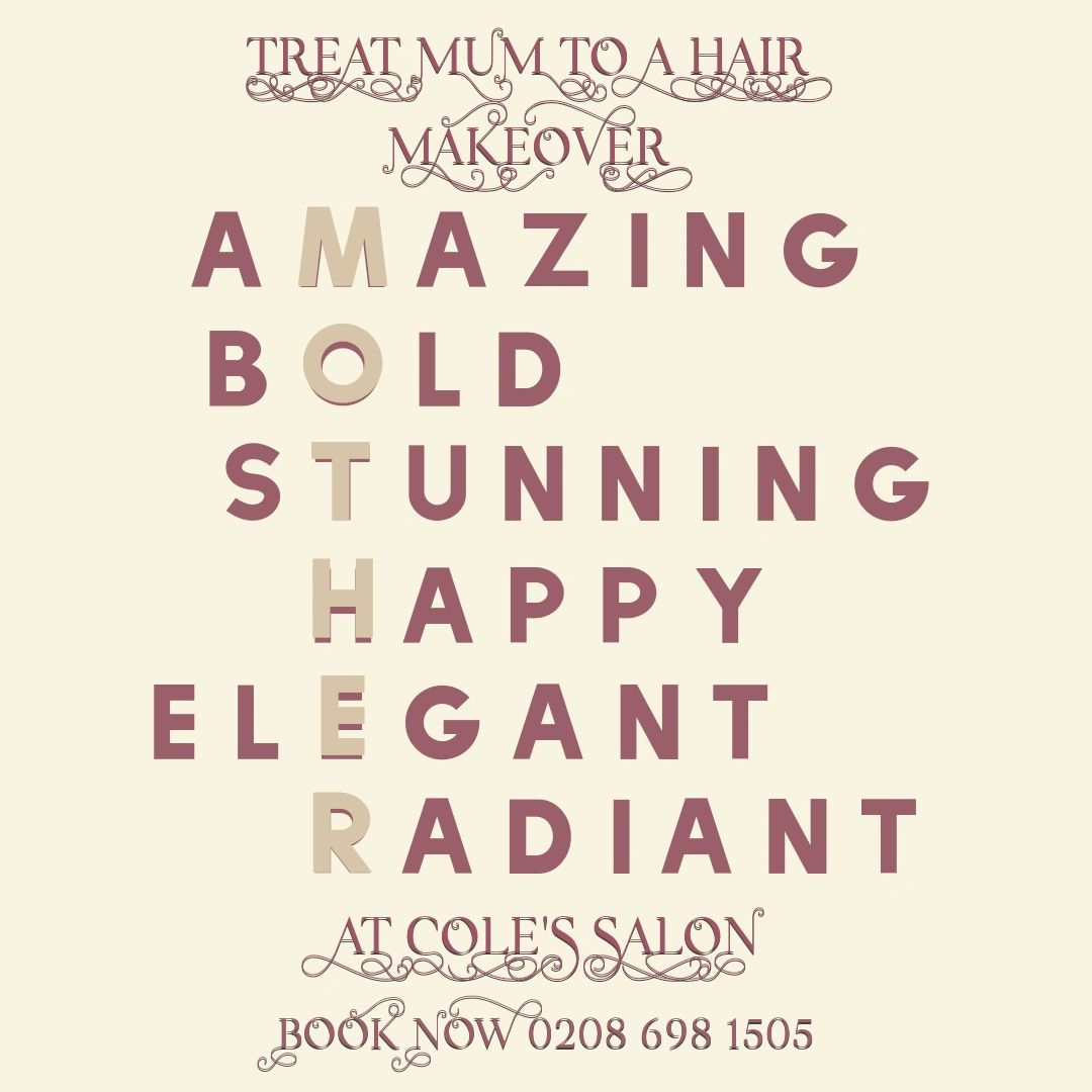 colessalon's tweet photo. Treat Mum this week to a Hairdo for Mothers Day!
Mention this add to get 5% off all Colour Work. 
Offer active up to the 18th of March! https://t.co/g2DQSNAAK5
