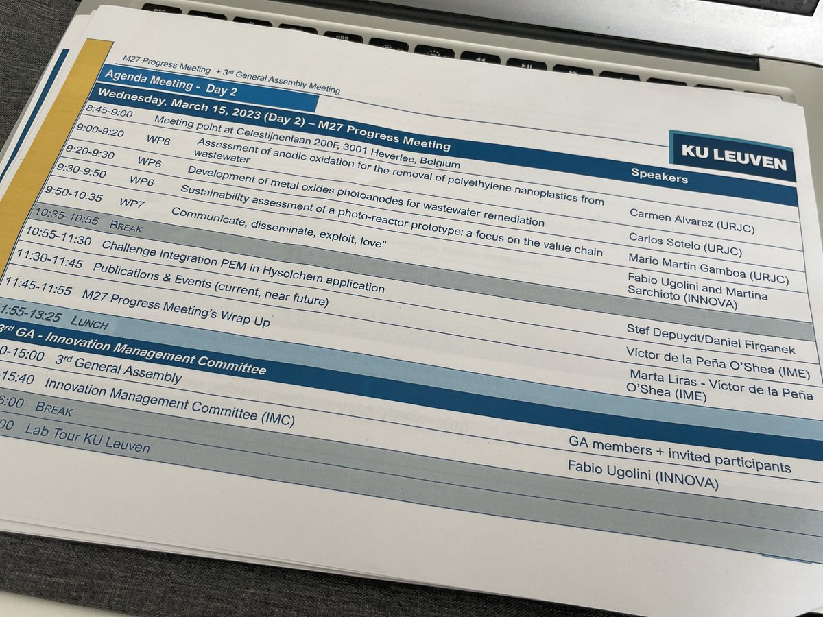 photonersURJC's tweet photo. Today, our colleagues @csv_sotelo  and @carafdez  have been presenting their research within the frame of @hysolchem project at @KU_Leuven university. Very interesting 👏👏 https://t.co/J9uadhP9wF