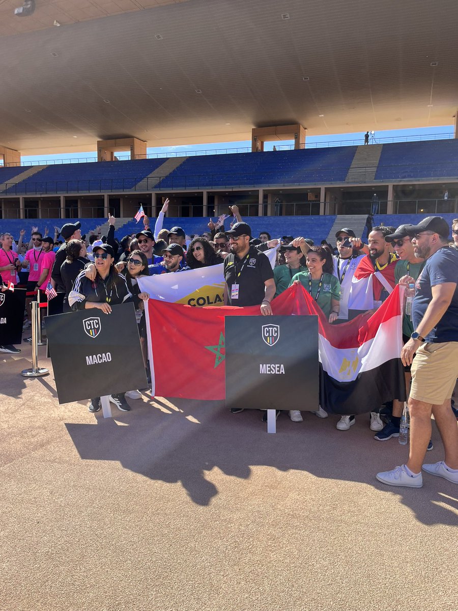 GroupeColas's tweet photo. Les finales de la #ColasTeamCup, ça commence aujourd’hui. Les 230 collaborateurs et 58 étudiants qualifiés pour les épreuves sportives et créatives vont s’élancer sur le grande Stade et la Palmeraie de Marrakech pour réaliser leur meilleure performance https://t.co/omxKznZPAW https://t.co/erOtTLJNgr