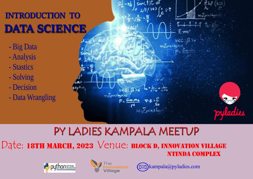 pyladieskla's tweet photo. This saturday 18/03/2023 we will be having our monthly pyladies kampala meetup.
Our topic this month is introduction to data science and an amazing speaker is going to take us through.
Location: The innovation village
See you there
Sign up here: https://t.co/3yy3ZycKXj https://t.co/3ao1XGIZEX