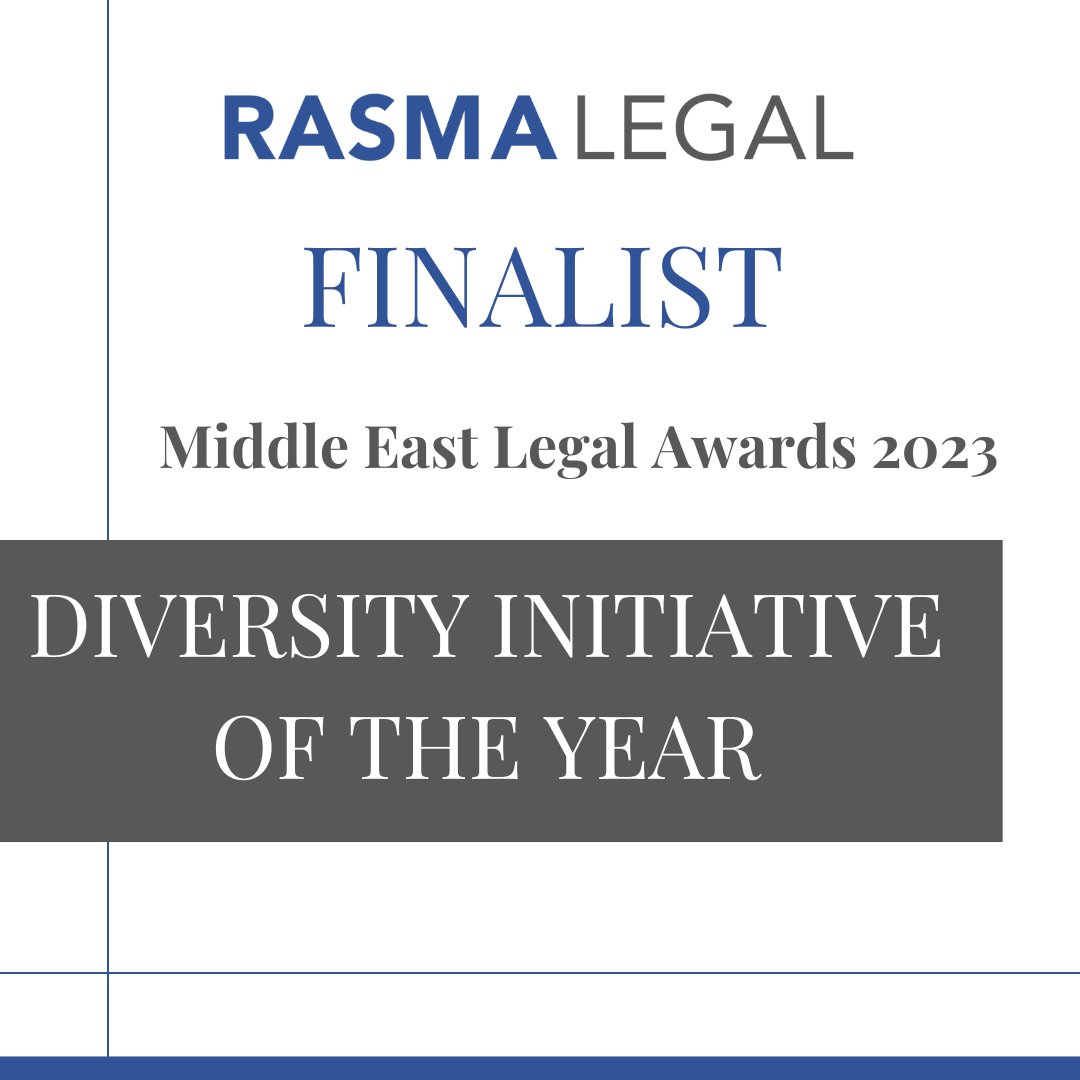 RasmaLegal's tweet photo. We are delighted to share that Rasma Legal has been shortlisted for the Middle East Legal Awards 2023 for the Diversity Initiative of the Year - Private Practice.

 #diversityandinclusion #MELA2023 #RasmaLegal https://t.co/lhwVKpFd4J