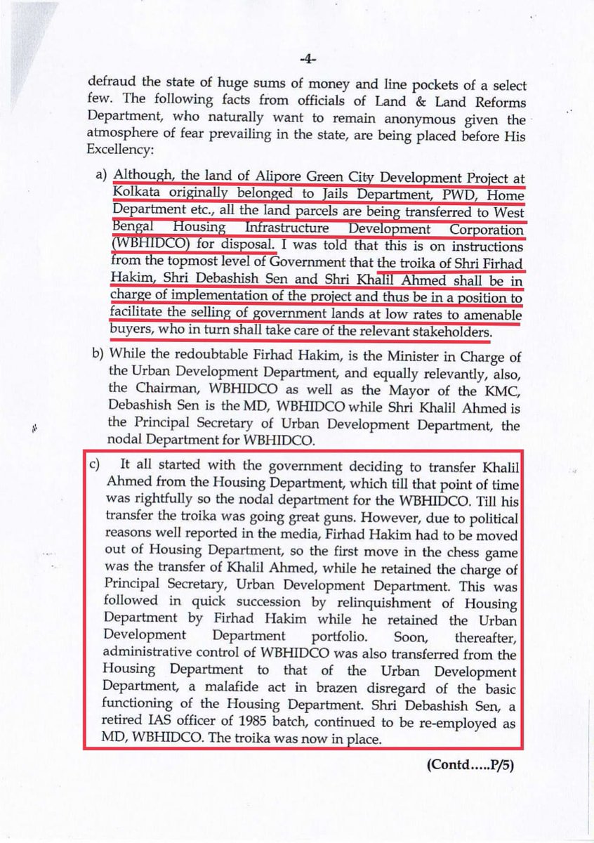 SuvenduWB's tweet photo. I've urged Hon'ble Governor to inquire into a major scam wherein 5.6 acres of land belonging to Correctional Administration Dept at Alipore is being disposed of, at undervalued rate under the Alipore Green City Development Project causing a loss of ₹876 Crores to the exchequer:- https://t.co/8QdJIMYvsk
