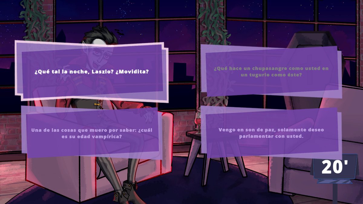 🎙 Aprende sobre vampiros en Showtime: Vampire Diaries entrevistando a uno muy irascible. ¿Podrás hacerle 20 preguntas sin incidentes? 😱 

¡Pon a prueba tus dotes para entrevistar en este #indiegame, ya disponible en #NintendoSwitch! 👉 nintendo.es/Juegos/Program…

#indiedev