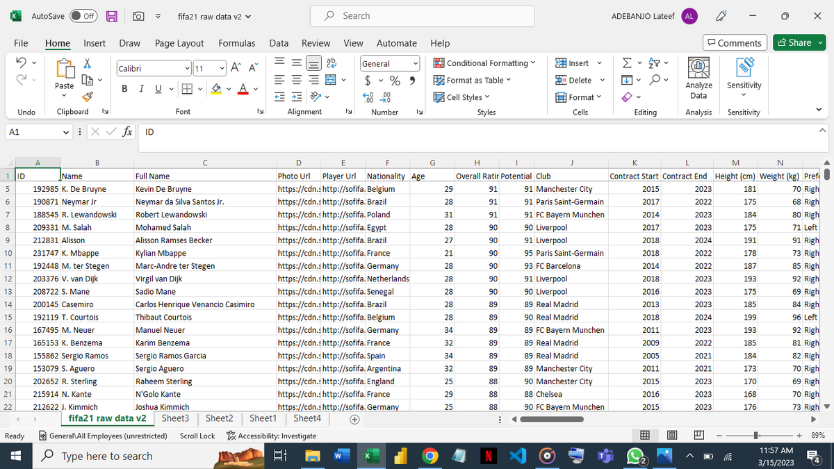 lateefut's tweet image. PHEW! Finally finished with the #DataCleaningchallenge . Here's the link to my documentation of the project. medium.com/@lateefut/fifa…

 I'll be glad to assist anyone who still has difficulty in excel. 
@PromiseNonso_ @PidginAnalyst @vicSomadina