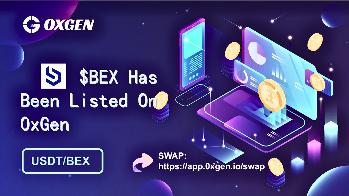 0xGen I AI meets Intents 🤖+ 🧠 (@0xgen_io) on Twitter photo 🚨 New Listing🚨
📯 🥳 <a href="/0xgen_io/">Sage AI (0xGen labs)I AI meets Intents 🤖+ 🧠</a> is so thrilled to announce the listing of $BEK on our platform!
<a href="/BelecXToken/">BelecX</a>-Most Powerful #DeFi, #NFT and Farm Economic Ecosystem in Web3.0. 🤩
Swap $BEX on 0xGen and Start Earning on BelecX🥂
$BEX #0xGen #DeFi #farming #Swap #newlisting 🚨 New Listing🚨
📯 🥳 <a href="/0xgen_io/">Sage AI (0xGen labs)I AI meets Intents 🤖+ 🧠</a> is so thrilled to announce the listing of $BEK on our platform!
<a href="/BelecXToken/">BelecX</a>-Most Powerful #DeFi, #NFT and Farm Economic Ecosystem in Web3.0. 🤩
Swap $BEX on 0xGen and Start Earning on BelecX🥂
$BEX #0xGen #DeFi #farming #Swap #newlisting