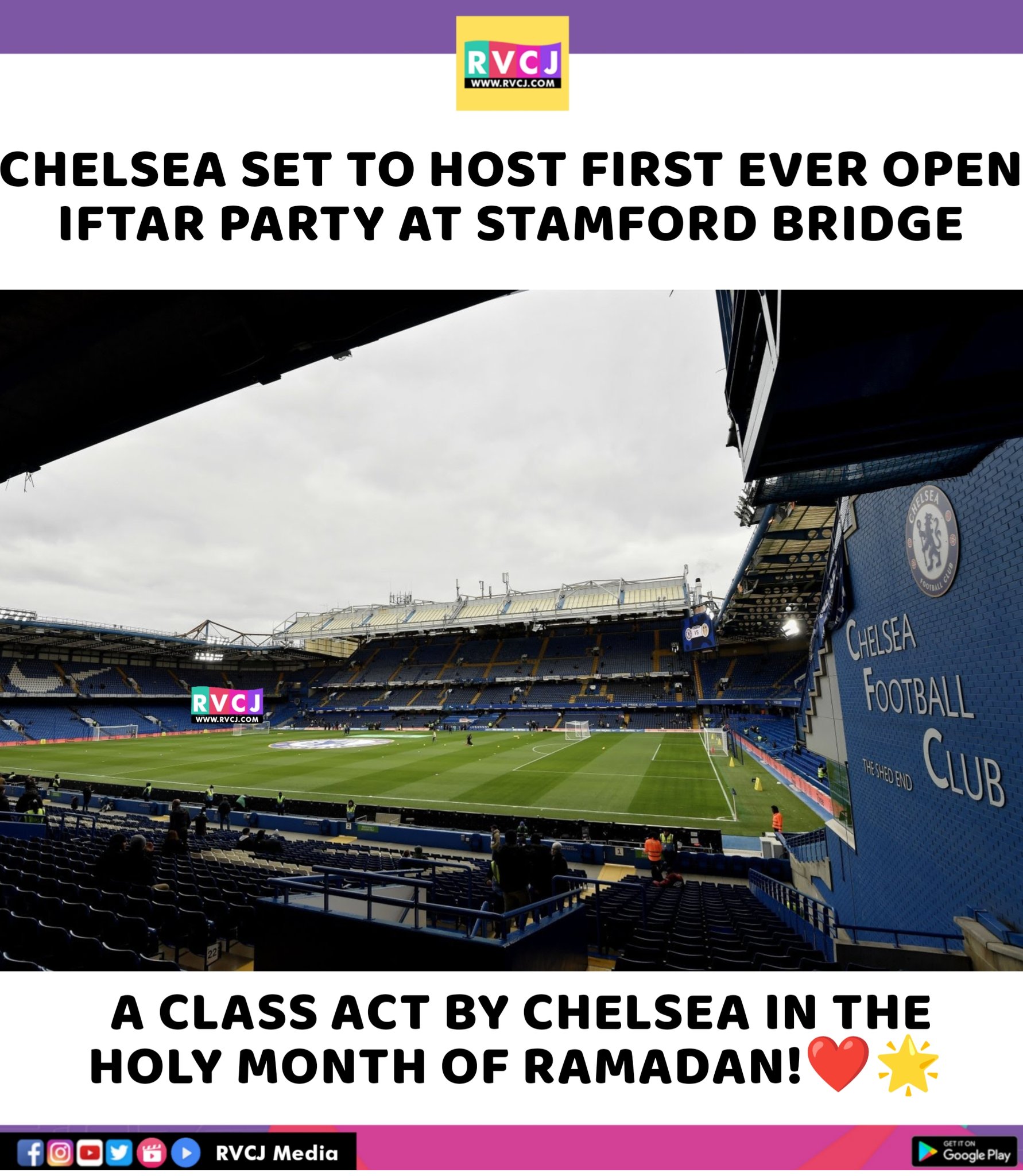 Chelsea set to host first ever Open Iftar at Stamford Bridge