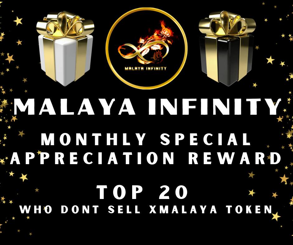 To those people whose holding and not selling their token👇

✅: Qualified to be one of those who receive special appreciation reward

✅: Eligible Holders Only!

✅: This will be held monthly given by <a href="/MalayaInfinity/">Malaya Infinity</a> 

LET'S HOLD...HOLD...HOLD‼️