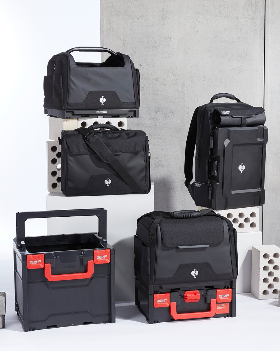 Rucksack, Laptop- &amp; Werkzeugtaschen: Wir erweitern unser STRAUSSbox-System. 👏🔥
Unsere Neuzugänge lassen sich mit nur einem KLICK mit unseren STRAUSSboxen verbinden. ▶ Wir finden, so sehen clevere Werkzeug-Transportlösungen heute aus! 💪 Mehr dazu: bit.ly/Straussboxen