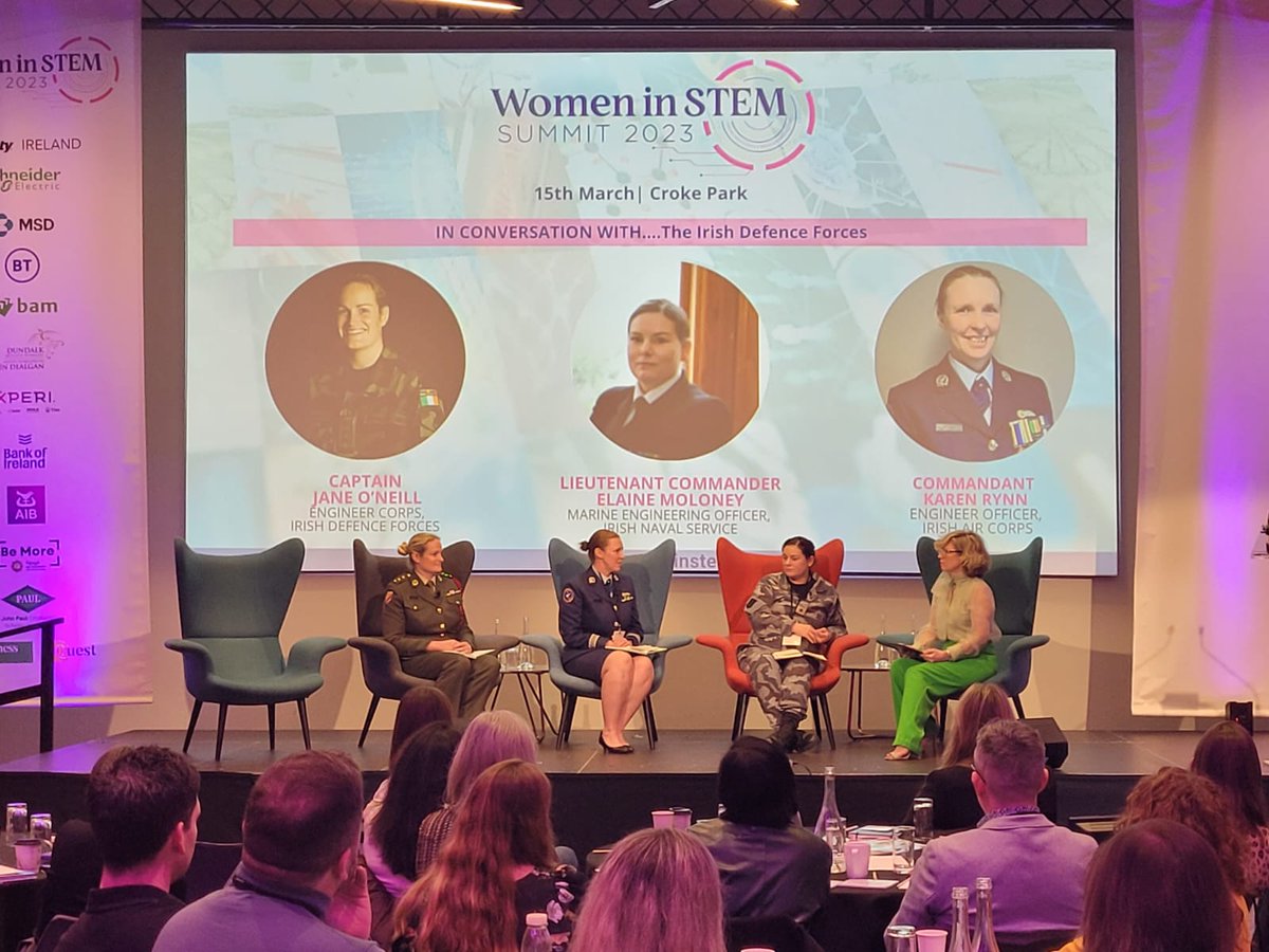 Irish Defence Forces Recruitment Officer (@df_recruitment) on Twitter photo 2023-03-15 11:00:17 Our panel of speakers at the @WITSIreland Women in Stem Summit 2023 at Croke Park this morning. The Defence Forces offers a wide variety of job opportunities in which our personnel are trained up in specialist technical roles which incorporate the STEM subjects and disciplines. Our panel of speakers at the @WITSIreland Women in Stem Summit 2023 at Croke Park this morning. The Defence Forces offers a wide variety of job opportunities in which our personnel are trained up in specialist technical roles which incorporate the STEM subjects and disciplines.