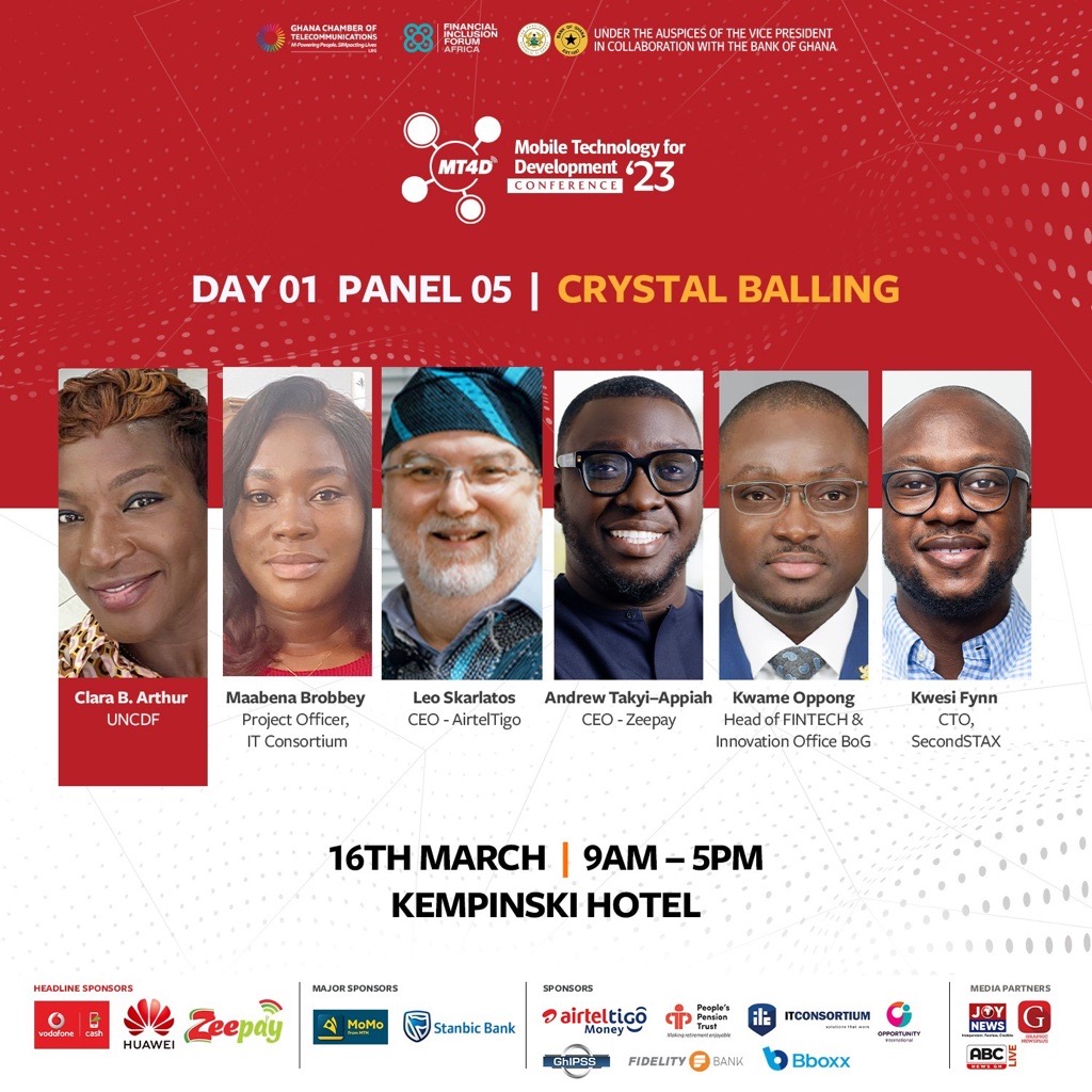secondSTAX's tweet photo. Join our CTO, Kwesi Fynn, and other key stakeholders in a conversation on digital financial inclusion in Ghana, at the Mobile Technology for Development Conference happening tomorrow, Thursday 16th March 2023, at Kempinski Hotel. 

#SecondSTAX #MTDConference https://t.co/uZt5Cv6pnt