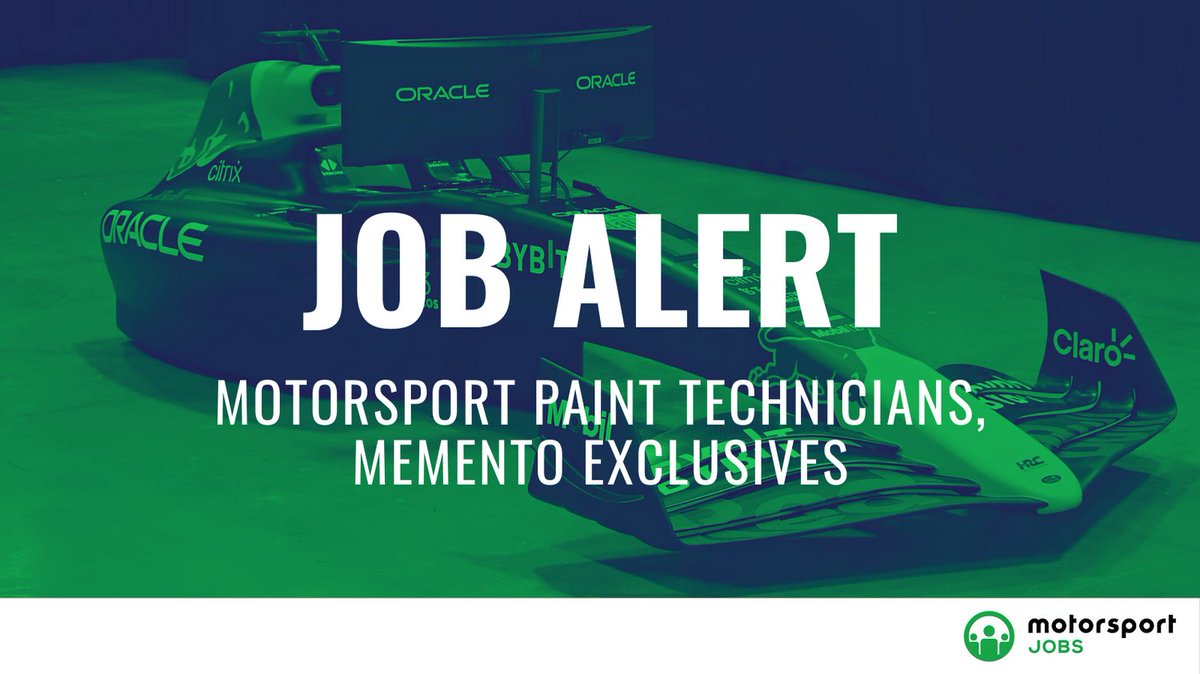 Motorsport_Jobs's tweet photo. Paint Technician role with F1 Authentics/Memento Exclusives
Apply 🔗 https://t.co/YlHnY8F5eF
#motorsportjobs #motorsport #jobs #jobalert #jobsinmotorsport #HowtogetajobinF1 #workinf1 #f1jobs #jobsinf1 #F1 #Formula1 #f1careers #f1authentics #Bodyshop #Paintshop #paintwork https://t.co/9ocxXOOpKG
