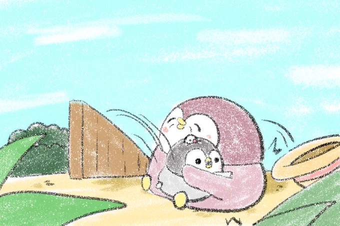 ちゃんぺんとお母さん「散歩」 