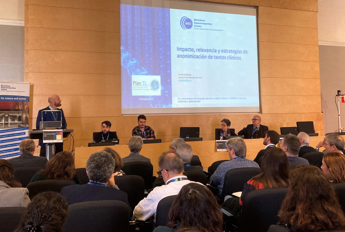BSC_CNS's tweet photo. 💻El BSC presenta modelos de IA, protocolos y el corpus anonimizado más completo de historias clínicas en español

🔹CARMEN-I, una colaboración BSC y @hospitalclinic, se pondrá a disposición de personal clínico, investigador en IA, academia e industria 

➡https://t.co/g9vlqIOdCB https://t.co/OVFRz4av2W