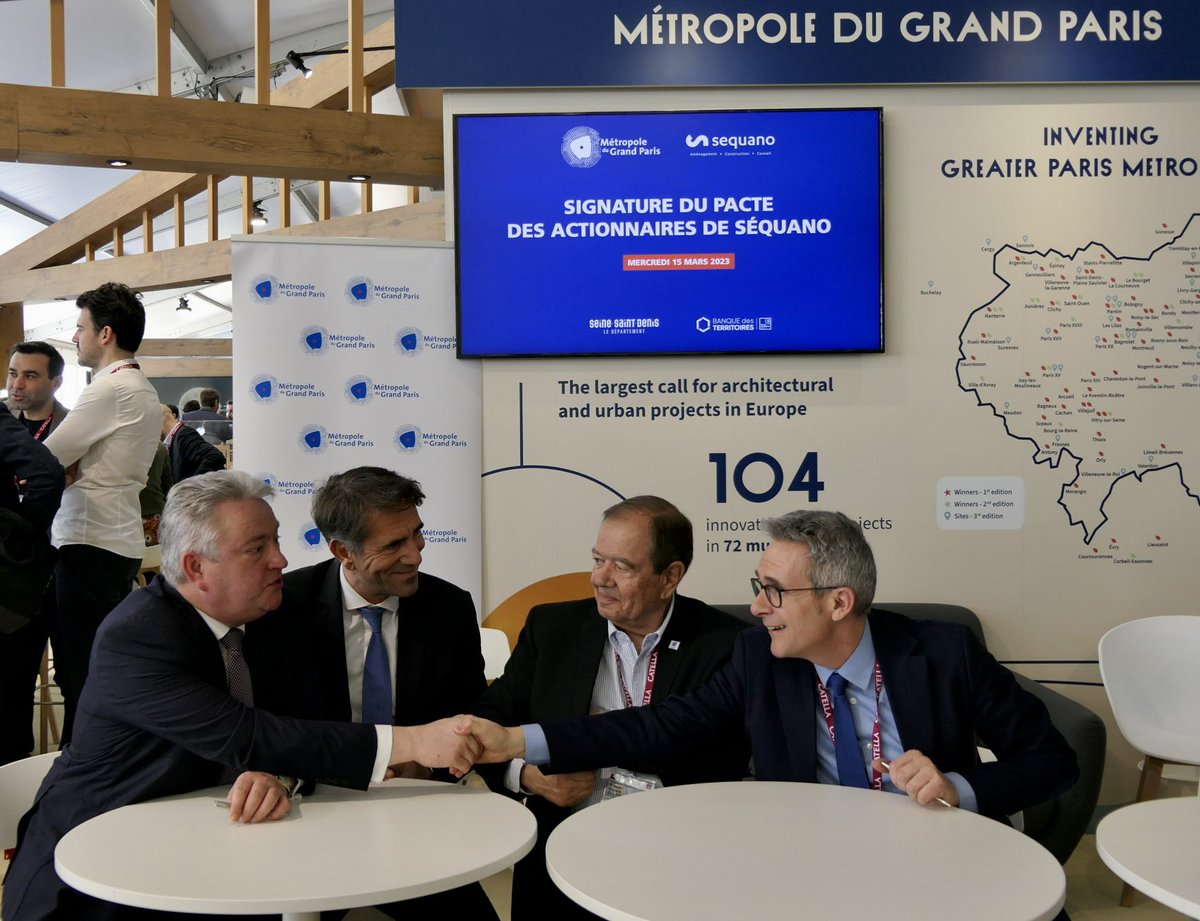 🎙️ <a href="/patrick_ollier/">Patrick OLLIER</a>: "<a href="/GrandParisMGP/">Métropole du Grand Paris</a>, dont l’intervention en matière d’#aménagement est centrale, avait vocation à rejoindre l’actionnariat de <a href="/Sequano_alv/">Séquano</a>. C’est désormais chose faite, le pacte d’actionnaires venant renforcer notre engagement collectif au service du cadre de vie"