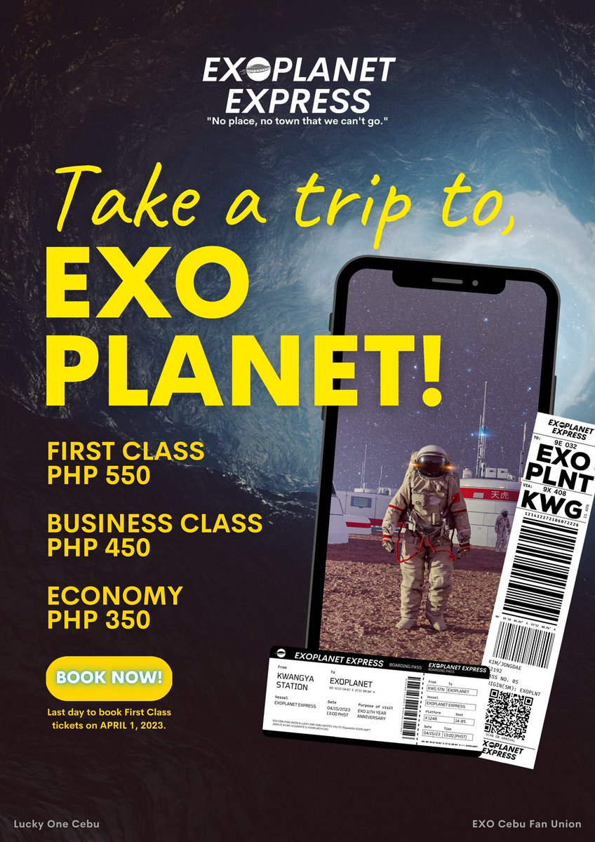 LuckyOneCebu's tweet photo. Cebu Eris! We still have tickets to #EXpeditiOnEXOPLANET so come celebrate #11YearsWithEXO with us! 😍 

Book your tickets now! https://t.co/JD91jKXNTw

#EXOPLANETEXPRESS
@exocebufanunion @LuckyOneCebu https://t.co/yty5FVOGbX