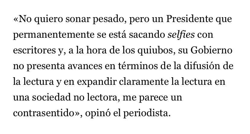 oscar_contardo's tweet photo. Mi frase favorita de la entrevista de El Mostrador 👇🏾 https://t.co/kGWOTgQnOT