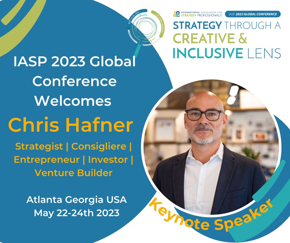 International Assn. for Strategy Professionals (@intlstrategypro) on Twitter photo Welcome <a href="/StratExec/">Christopher Hafner</a> as a Keynote speaker at IASP 2023 Global Conference May 22 - 24.
Chris is an internationally recognised speaker on Strategy, Innovation & Digital Transformation and a sought-after speaker and contributor.
Learn More & Register Today!
IASPGlobalConference.org Welcome <a href="/StratExec/">Christopher Hafner</a> as a Keynote speaker at IASP 2023 Global Conference May 22 - 24.
Chris is an internationally recognised speaker on Strategy, Innovation & Digital Transformation and a sought-after speaker and contributor.
Learn More & Register Today!
IASPGlobalConference.org