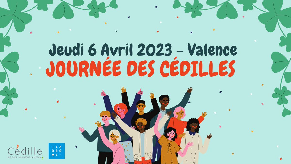 cedillepro's tweet image. 📣 Tiers-lieux du réseaux Cédille, rendez-vous le 6 avril prochain pour la Journée des Cédilles !
👉 L'occasion de se #rencontrer, #partager et #comprendre les #enjeux des #tierslieux drômois.
📆 Jeudi 06 avril
🕑 9h-14h
📍 Fabrico (26000 Valence)
🎟️ cutt.ly/a4e6mHn