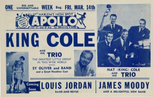 Nat King Cole (@natkingcole) on Twitter photo In advance of Jazz Appreciation Month in April, we’re highlighting Nat King Cole’s jazz background with this vintage image of Nat performing with some other musical greats at the <a href="/ApolloTheater/">apollotheater</a>!
And enjoy some of Nat’s jazz hits here! open.spotify.com/playlist/5IpM8…
#NatKingCole #Jazz In advance of Jazz Appreciation Month in April, we’re highlighting Nat King Cole’s jazz background with this vintage image of Nat performing with some other musical greats at the <a href="/ApolloTheater/">apollotheater</a>!
And enjoy some of Nat’s jazz hits here! open.spotify.com/playlist/5IpM8…
#NatKingCole #Jazz