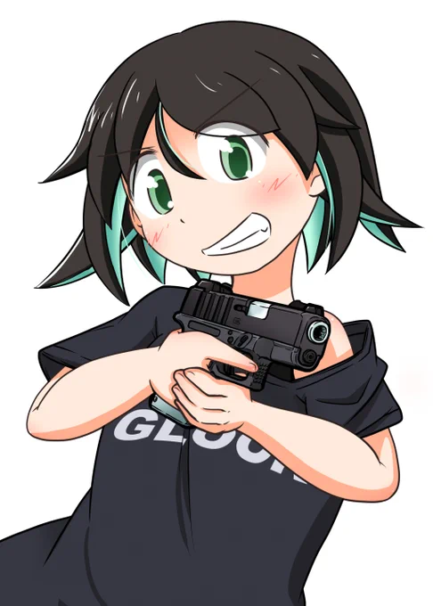 久々描きました!ウチの看板娘!!グロック26ちゃんです!!!#銃娘 